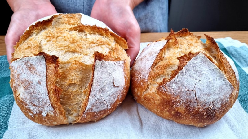 Crispy Flaky Crust Bread - Amazingly Soft Inside