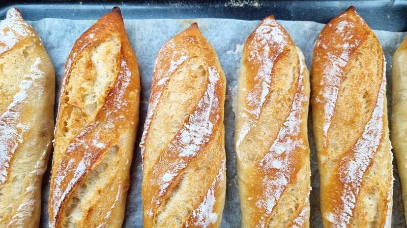 Perfect Mini Baguettes with Spelt Flour