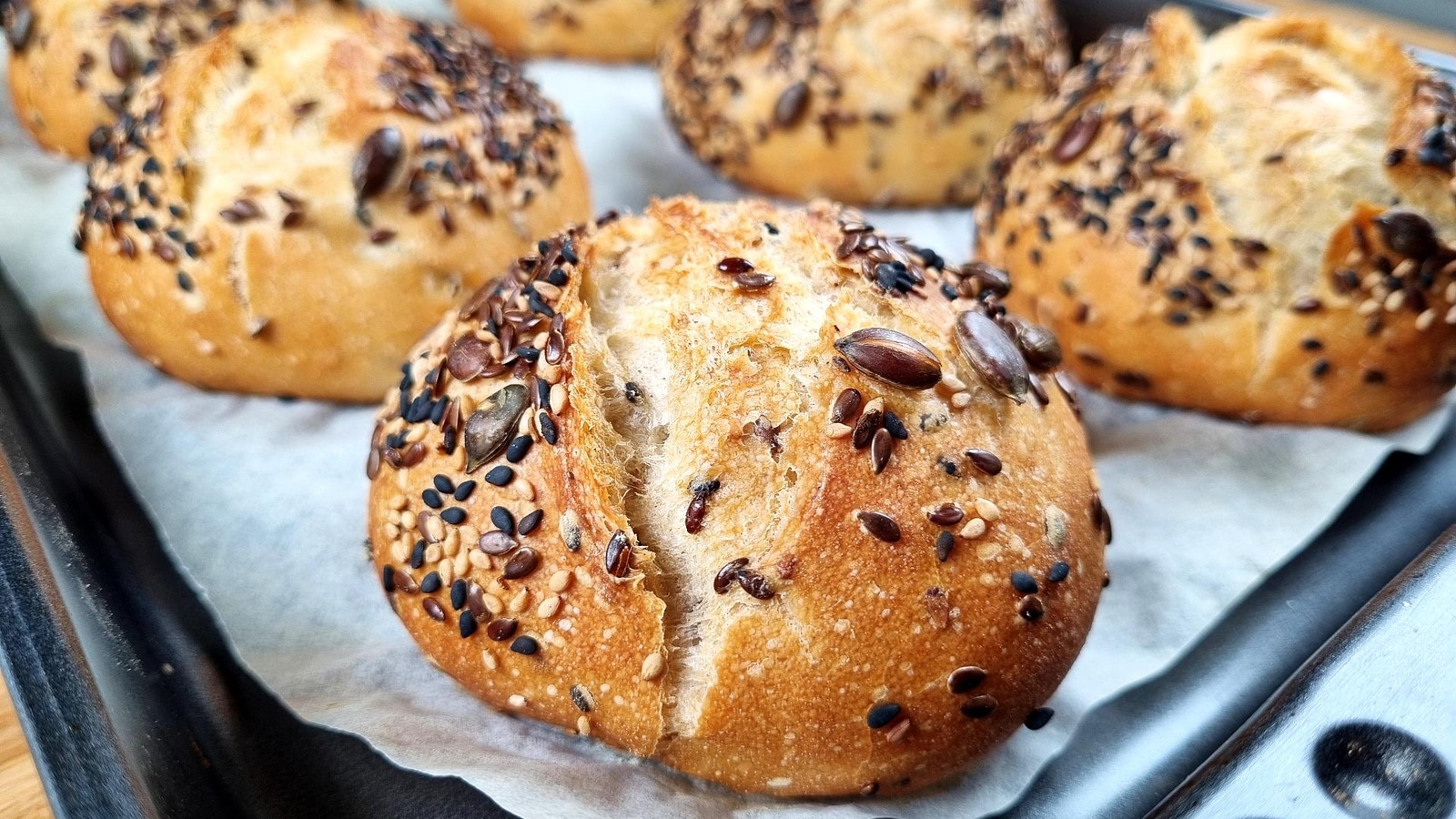Toasted Seed-Topped Artisan Bread