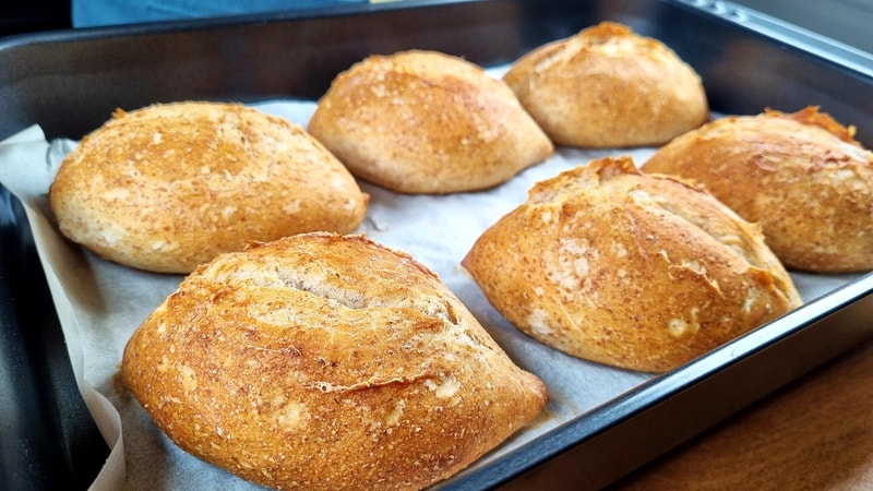 Whole Wheat Bread Rolls - Beautiful Wheat Grain Shape